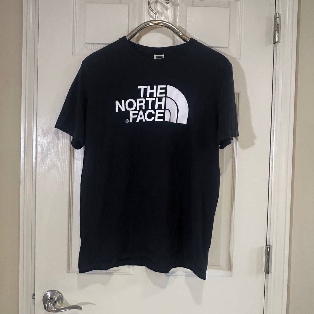 The North Face Mens Half Dome Logo Graphic T-Shirt Black Large L Short Sleeve